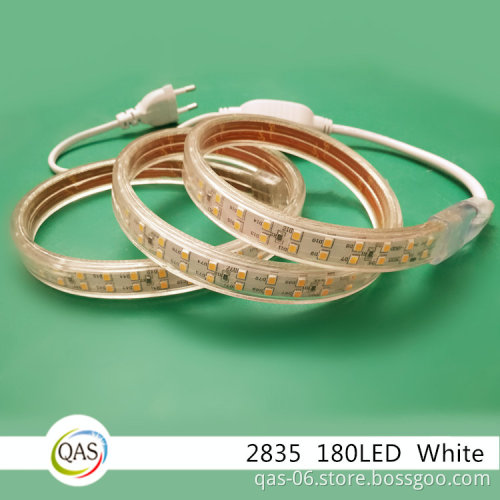 180led double row warm /cold white 2835 strip AC110 220v IP68 strip light led flex strip tape